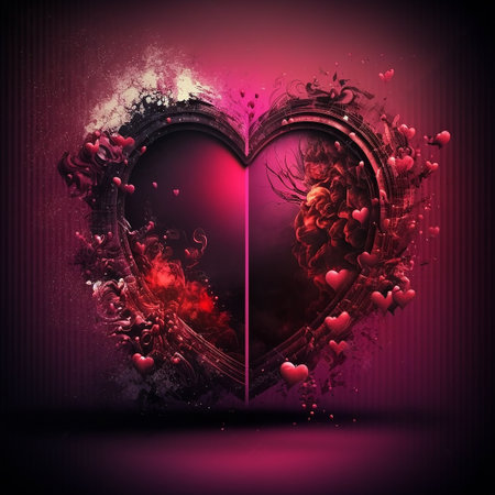 Abstract Valentine's Day background or Valentines day concept. Generative AIの素材