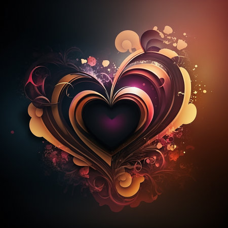 Colorful love concept. Generative AI.の素材