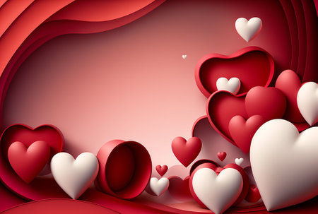 Valentine's Day background or Valentines day concept. Generative AIの素材