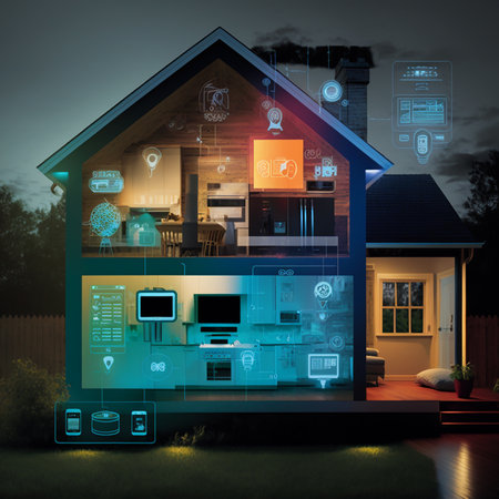 Concept of modern smart home, generated aiの素材