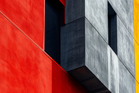 Abstract street architecture details in cubist style, achitecture detailsの素材