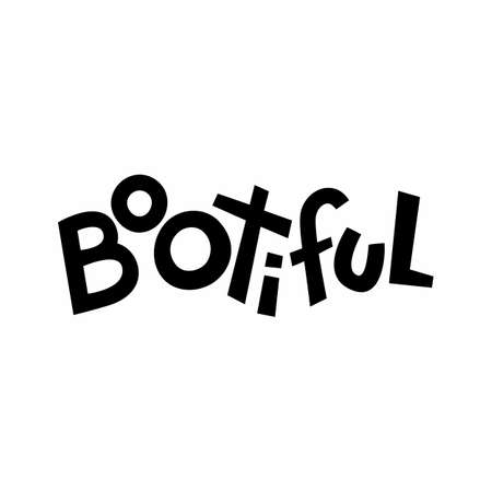 Halloween quotes lettering, vector stock illustration. Bootiful phrase.のイラスト素材