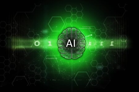 Artificial Intelligence illustrationの写真素材