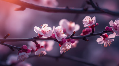 cherry blossom in spring time, soft focus, nature backgroundの素材