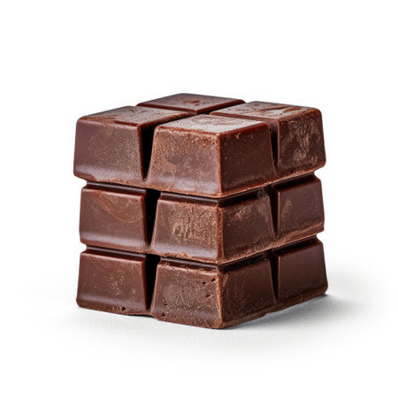 Chocolate bars isolated on white background.の素材
