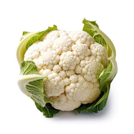 Cauliflower isolated on white background.の素材