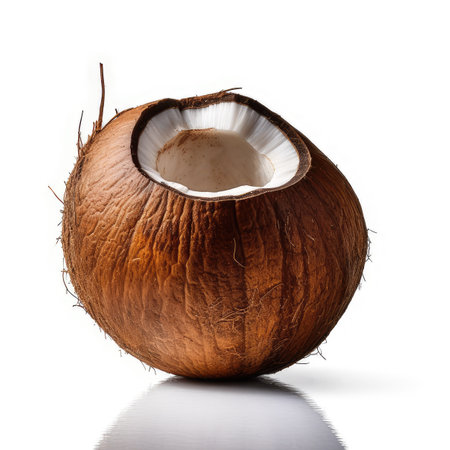 Coconut isolated on white background.の素材