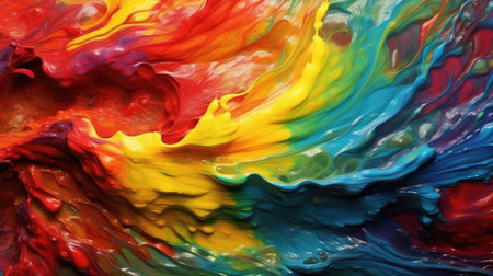 abstract background of oil paint mixing in water. Colorful abstract backgroundの素材