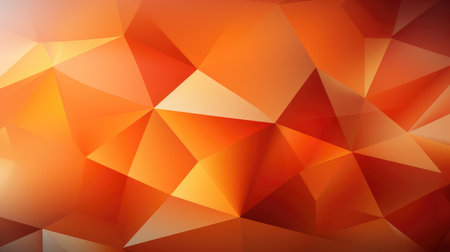 Abstract orange polygonal background. Vector illustration. Triangular designの素材