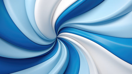 abstract blue and white background with smooth lines, 3d render illustrationの素材