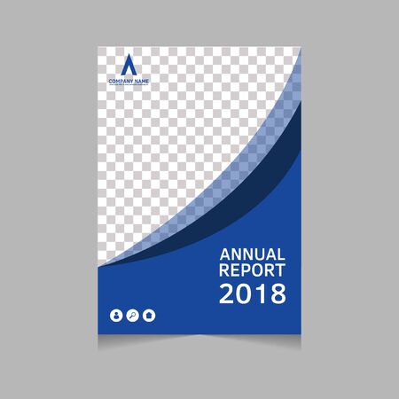 Annual report, flyer, presentation, brochure. Front page, book cover layout design. Design layout template in A4 size . Abstract cover template.のイラスト素材