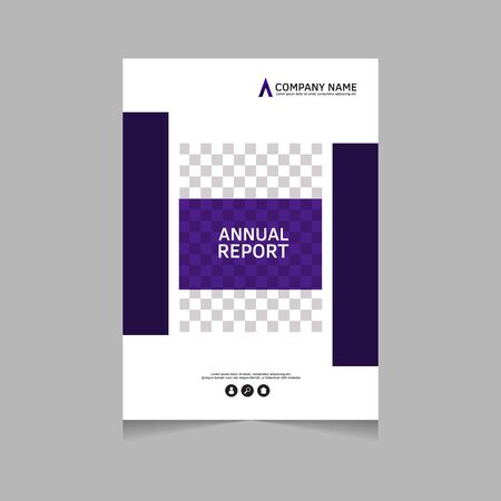 Annual report, flyer, presentation, brochure. Front page, book cover layout design. Design layout template in A4 size . Abstract cover template.のイラスト素材