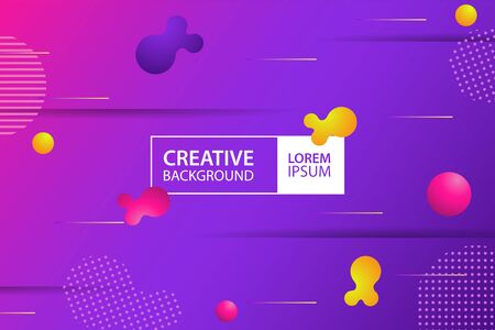 Colorful geometric background pattern. Fluid shapes composition with trendy gradients. Abstract background.のイラスト素材