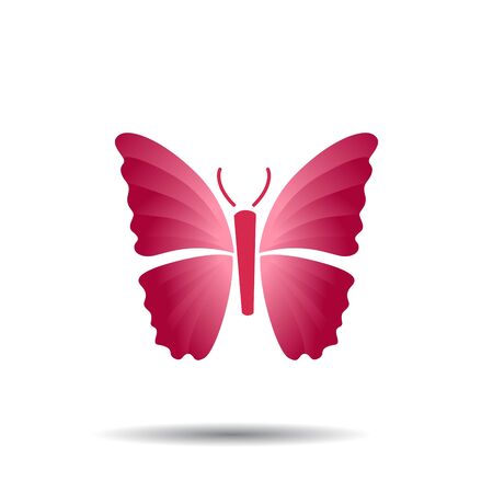 Butterfly Logo Template. Butterfly Logotype Isolated. Butterfly Vector Illustration.のイラスト素材