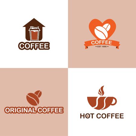 Coffee Logo Design. Set of Coffee Logo.のイラスト素材