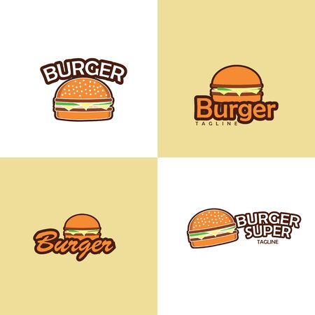 Restaurant Logo. Burger Logo Design.のイラスト素材