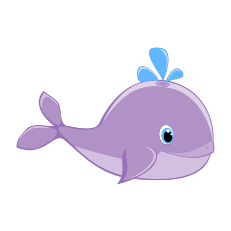 Happy baby whaleのイラスト素材