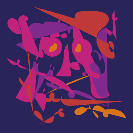 halloween ghost face abstract artのイラスト素材