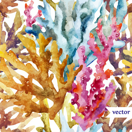 colorful Corals background のイラスト素材