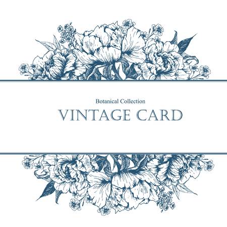 Beautiful vector image with nice vintage floral ardのイラスト素材