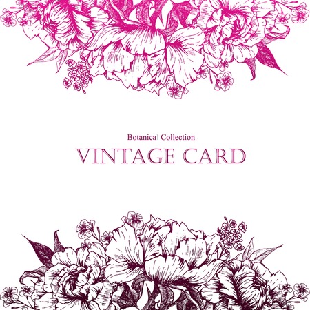 Beautiful vector image with nice vintage floral ardのイラスト素材