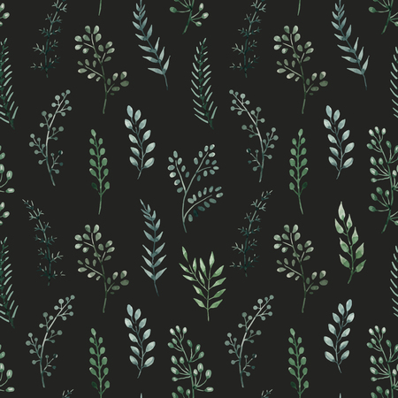 Beautiful pattern with nice hand drawn watercolor flowersのイラスト素材