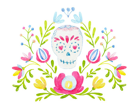 Watercolor floral compositionの写真素材