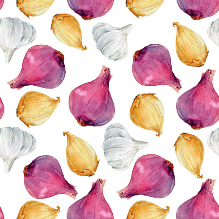 Watercolor onion patternの写真素材
