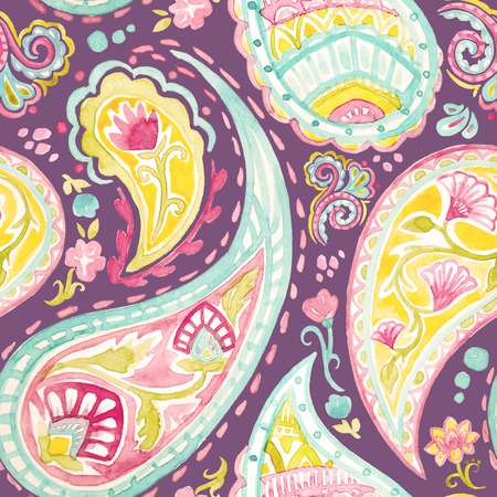 Watercolor native indian patternの写真素材