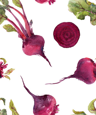 Watercolor beet patternの写真素材