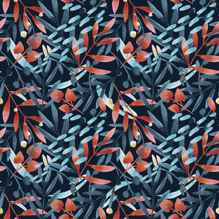 Watercolor floral patternの写真素材