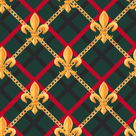 Watercolor vector golden baroque pattern rococo ornament rich luxury printのイラスト素材