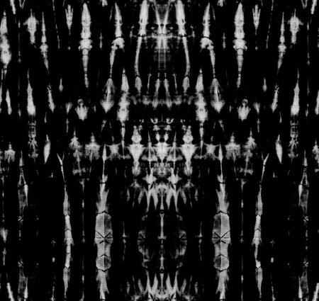 Beautiful abstract seamless pattern with monochrome ornament. Abstract hand drawn print design. Stock illustration.の写真素材