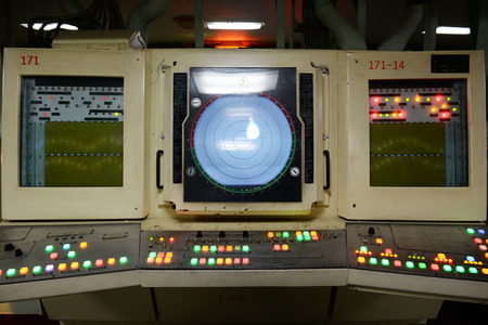 Closeup on a consolesのeditorial素材