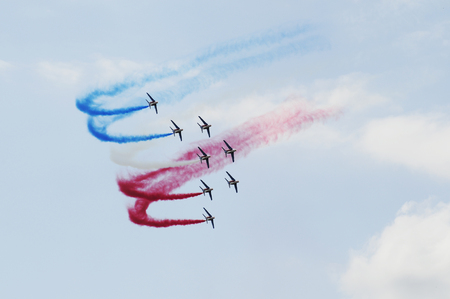 Flight performance in Paris air showのeditorial素材