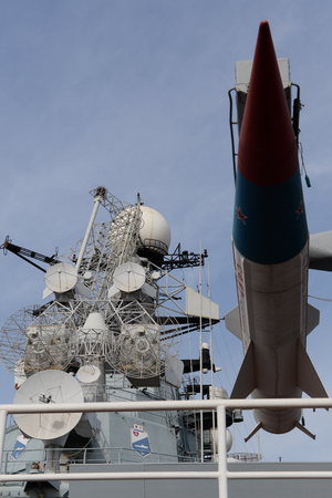 Rocket and shipborne radarのeditorial素材