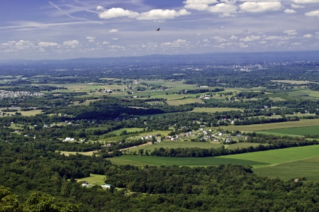 view of bird flying over valley from high rock marylandの写真素材