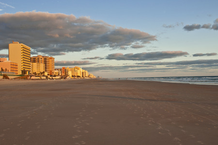 beach condos at sunriseの写真素材