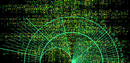 Abstract futuristic cyber technology background. Sci-fi circuit design. Hi tech technology. Cyber...
