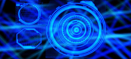 Abstract futuristic cyber technology