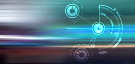 Abstract futuristic cyber technologyの写真素材