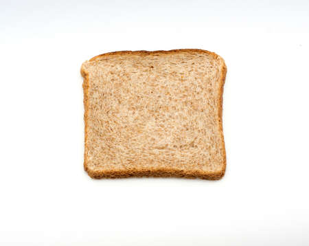 Sliced  bread to toast isolated on white background. Close up. Top view