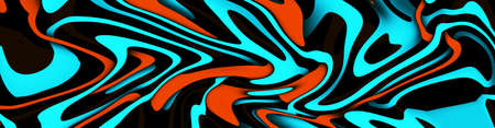 Bright multicolor curved lines background. Shiny neon wavy pattern.  Abstract psychedelic...