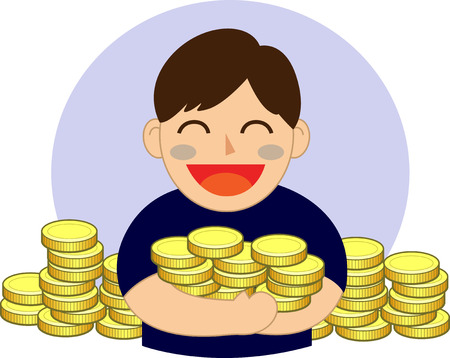 hand holding money vector illustrationのイラスト素材