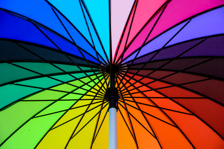 Rainbow Colorful umbrellaの写真素材