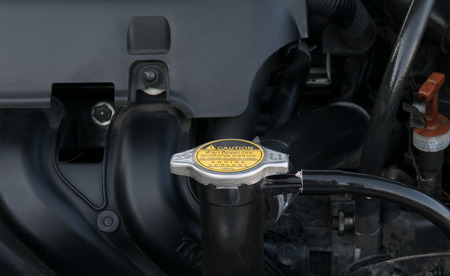 Metal cover on an radiator for engine coolingの写真素材