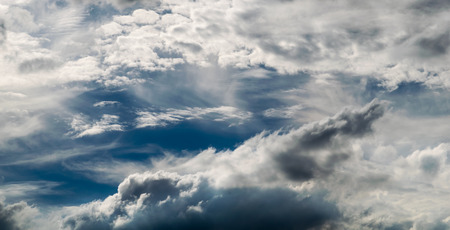 blue sky with clouds closeup