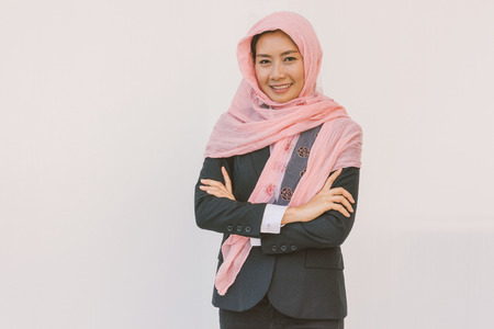 Beautiful modern asian muslim business womanの写真素材