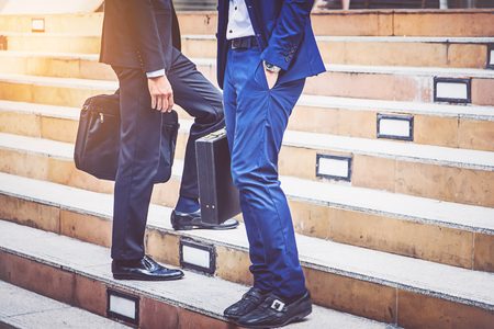 businesspeople walking at cityの写真素材