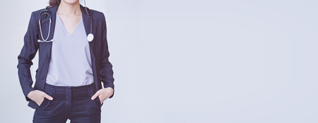 Woman doctor professional standingの写真素材